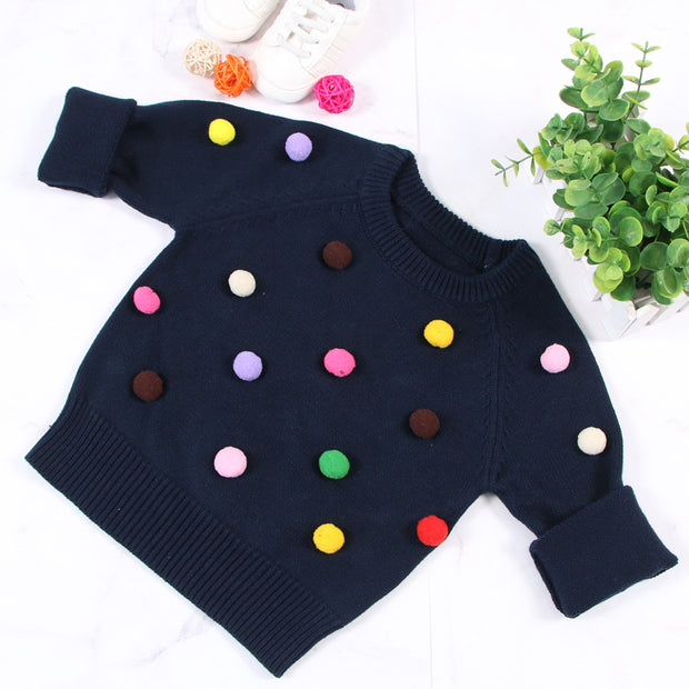 Cardigan for Winter Kids Sweater Balls Design