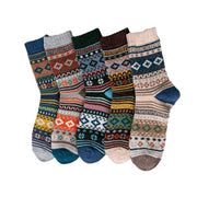 Thick Thread Ethnic Style Tube Socks