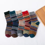 Ladies Rabbit Wool Socks Thick Thick Line Ethnic Style