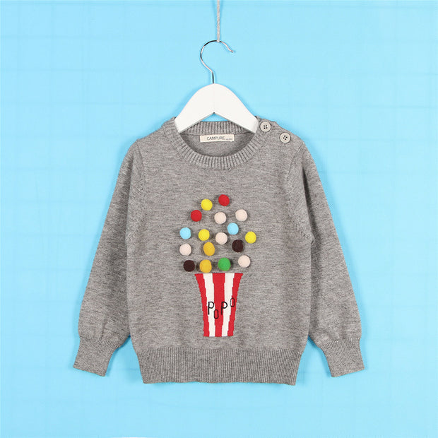 Cardigan for Winter Kids Sweater Balls Design