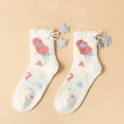 Winter Thick Women's Socks Japanese Sweet Girl Socks Coral Fleece Socks