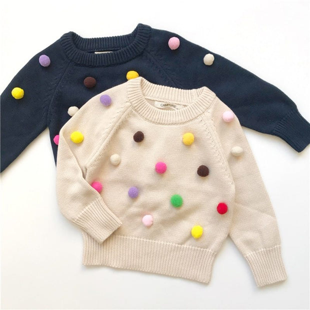 Cardigan for Winter Kids Sweater Balls Design