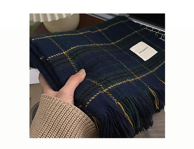 Women's Plaid Scarf Winter