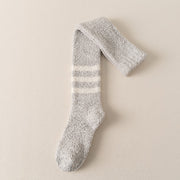 Coral Fleece Socks Men's Knee High Socks Plush Thick Socks