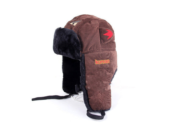 Winter Embroidered Lei Feng Hat