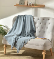 Fringed Knitted Small Blanket Napping Blanket Sofa Blanket