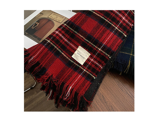 Women's Plaid Scarf Winter